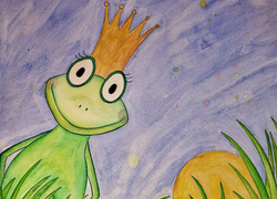 Der Frosch will auf die Bühne